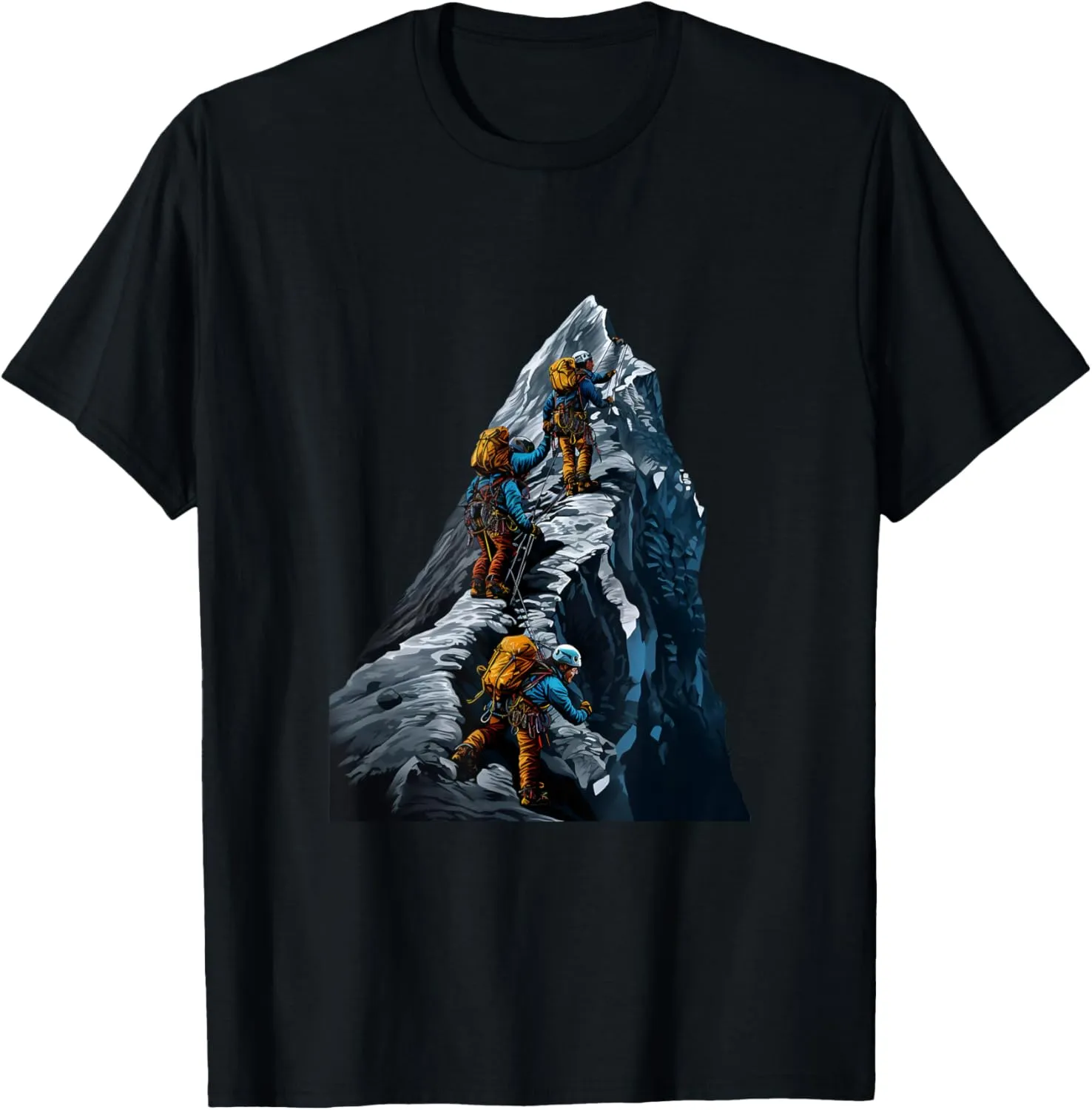 Ice Climbing Ice Climber Snow Frozen Rock Mountaineering T-Shirt