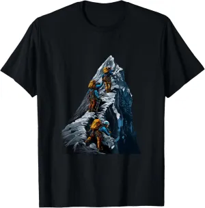 Ice Climbing Ice Climber Snow Frozen Rock Mountaineering T-Shirt
