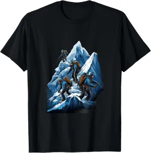 Ice Climbing Ice Climber Snow Frozen Rock Mountaineering T-Shirt