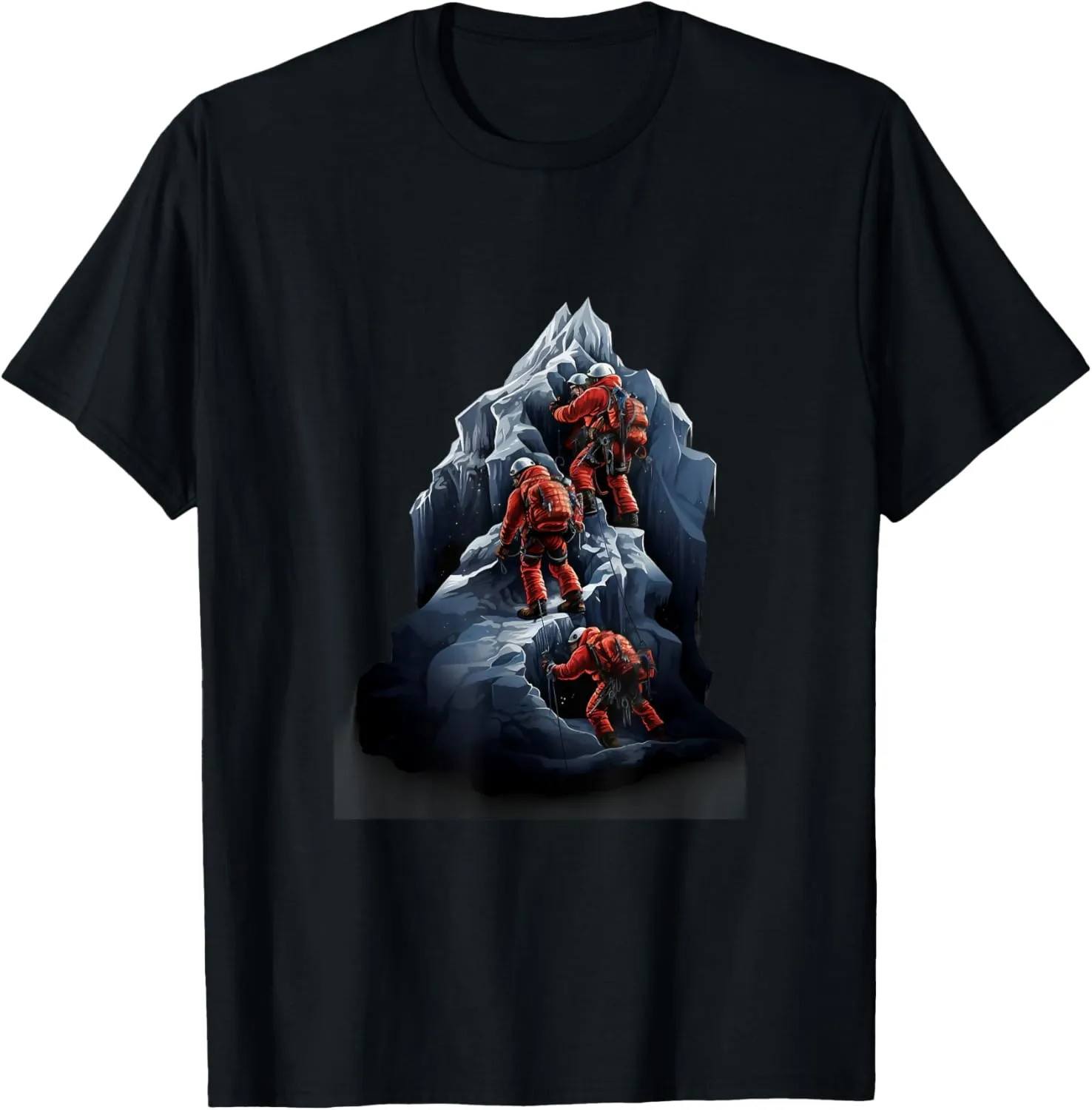 Ice Climbing Ice Climber Snow Frozen Rock Mountaineering T-Shirt