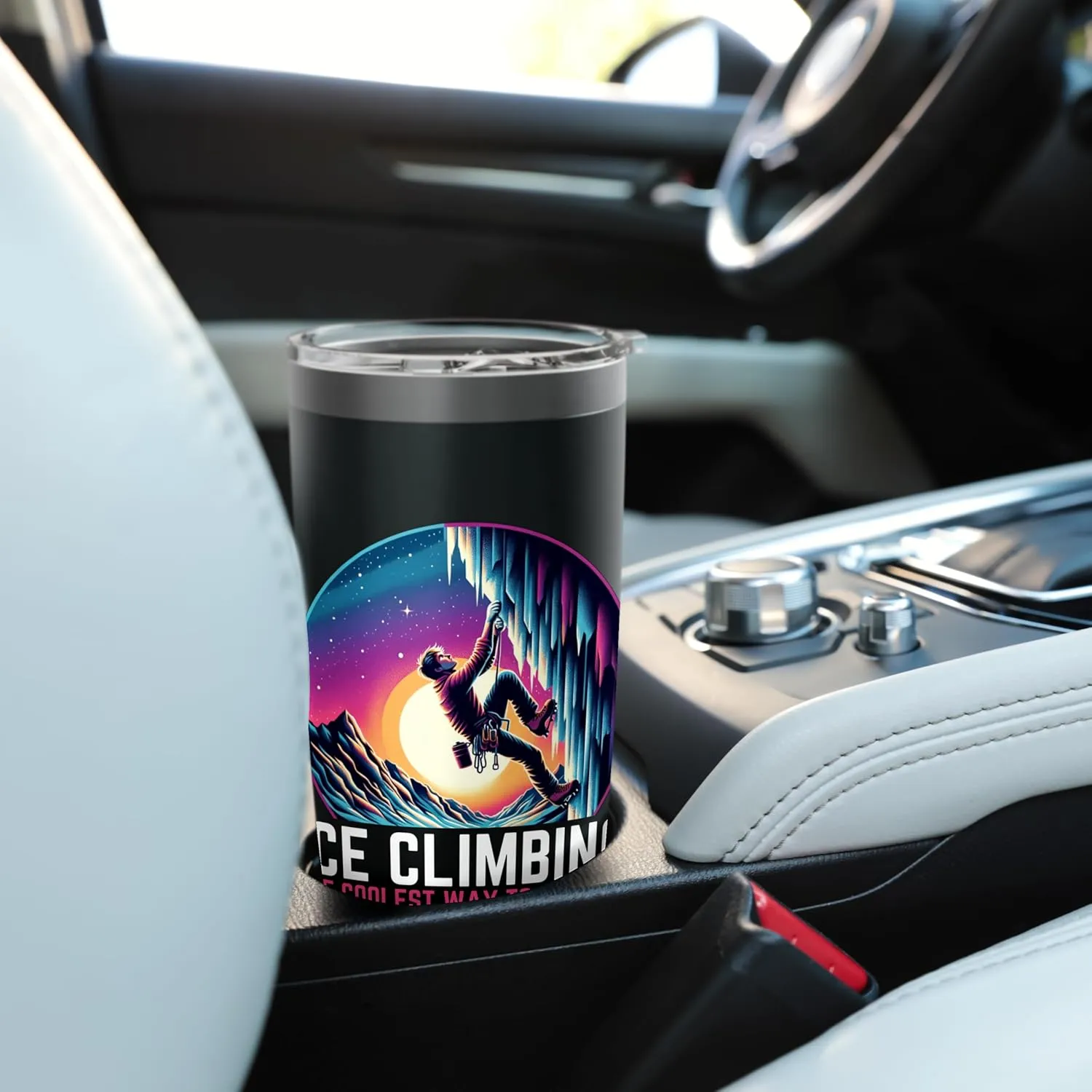 Ice Climbing The Coolest Way to Get Up! Ice Snow Climber Stainless Steel Insulated Tumbler