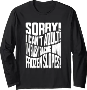 ice cross downhiller snow alpine sledding Ice Cross Downhill Long Sleeve T-Shirt