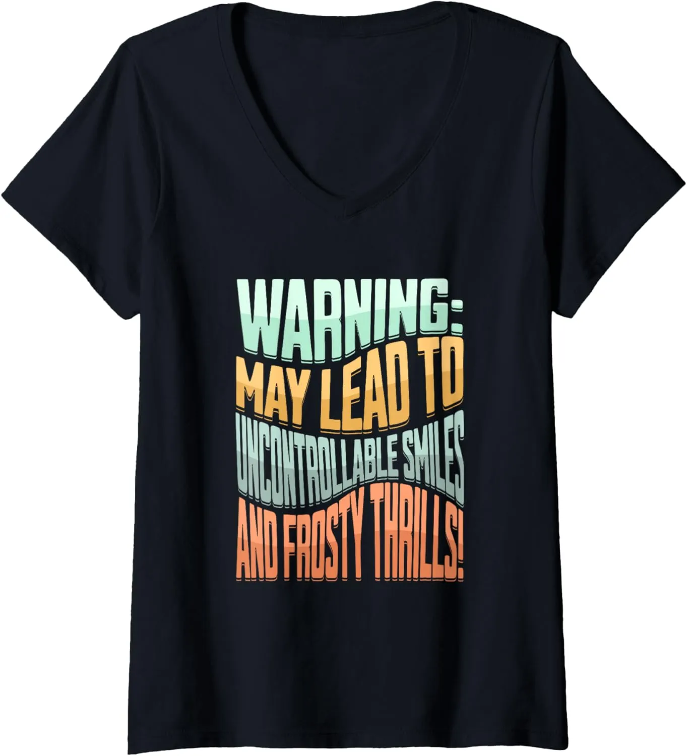 ice cross downhiller snow alpine sledding Ice Cross Downhill V-Neck T-Shirt