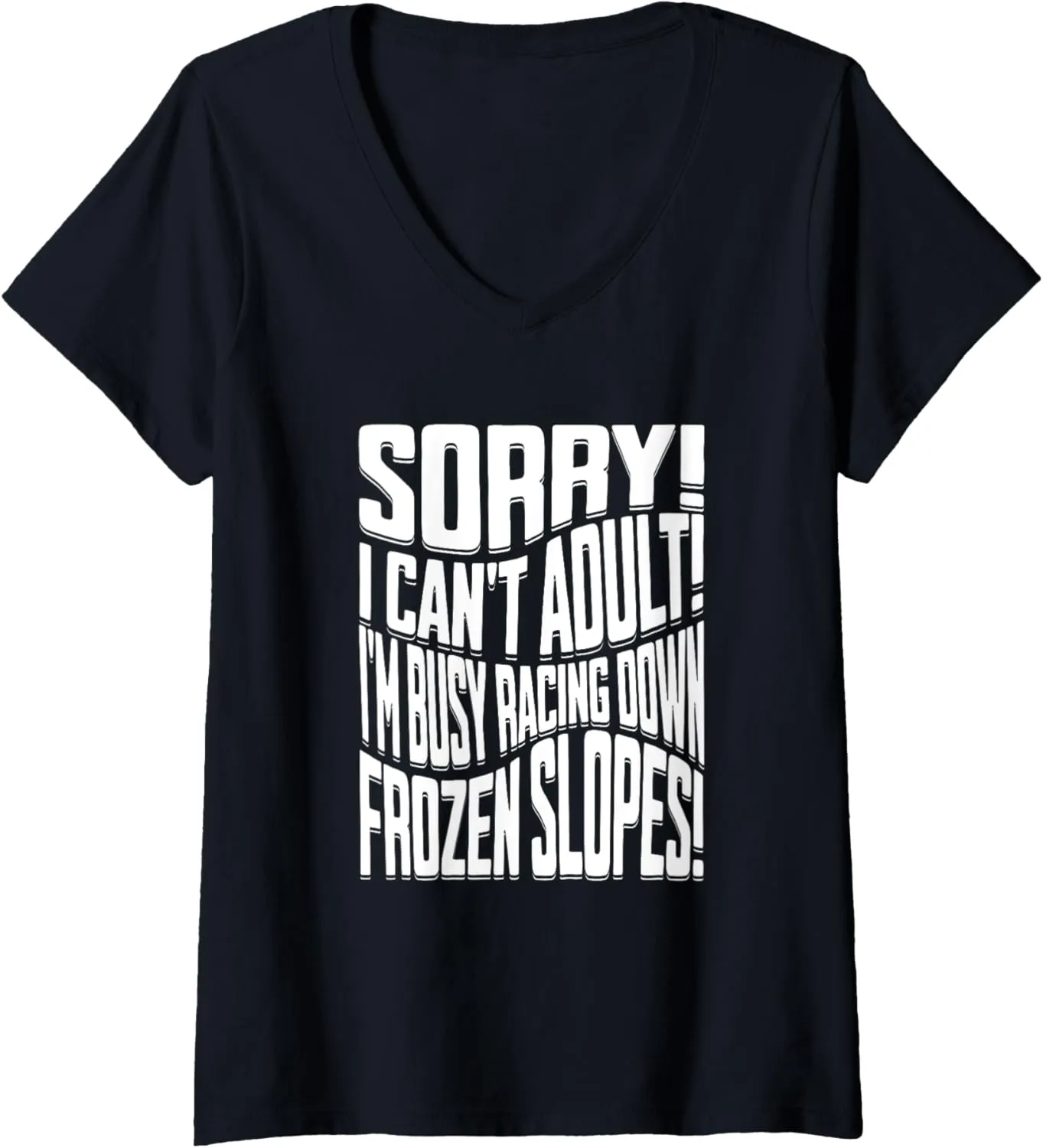 ice cross downhiller snow alpine sledding Ice Cross Downhill V-Neck T-Shirt