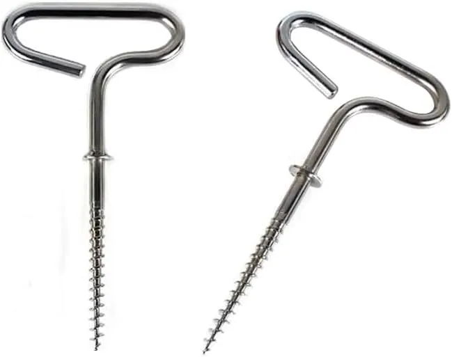 Ice Fishing Spiral Drill Nails Ice Auger for Camping Outdoor 2 Packs (T Shape)