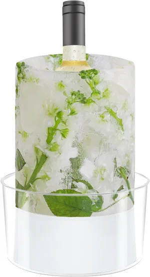 Ice Mold Wine Bottle Chiller,DIY Acrylic Ice Bucket for Cocktail Bar Party Wedding Festival Halloween Chirstmas Holiday Champagne Wine Whisky Beer Drink for Any Theme or Season,1 Pack