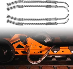 Ice Scratchers Snowmobile 4PCS Set Compatible with Polaris Arctic Cat Ski-doo Lynx Cable Ice Scratchers Kit Fit for Reverse & Non-Reverse Gear Equipped Snow Mobiles Track Heights Above 2-1/2"