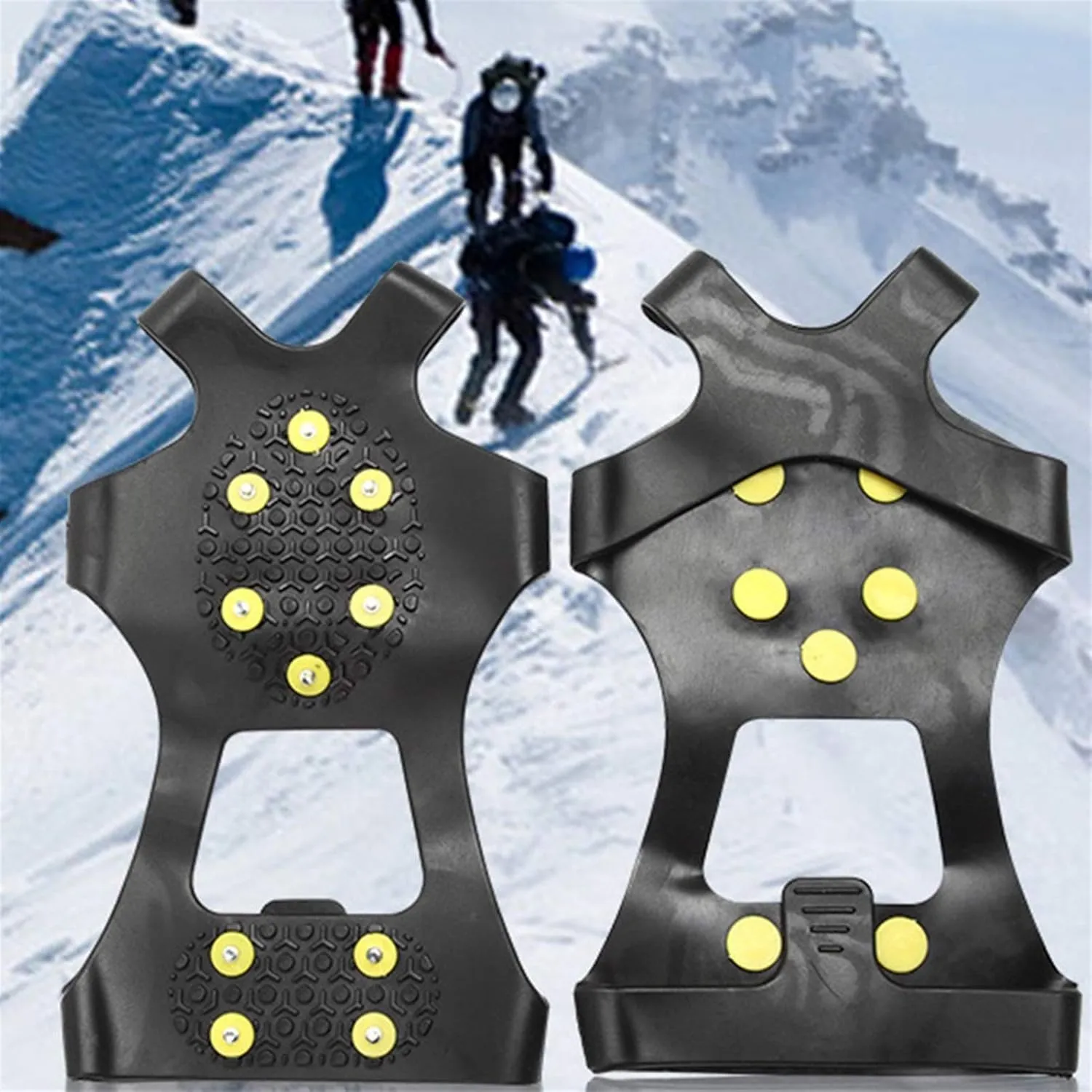 Ice Snow Grips S M L Non Slip Snow Shoe Spikes Winter Anti Slip Grips Cleats Crampons Climbing Outdoor Shoes Cover Crampons Ice Grips for Shoes