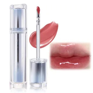 Ice Watery Lip Gloss, 2025 Upgrade Ice Iron Tinted Lip Tint, Moisturizing Jelly Hydrating Lipgloss for Women, Nonstick Tinted Gloss Lip Oil, Transfer Proof Mirror Watery Lip Glaze (#10, One Size)