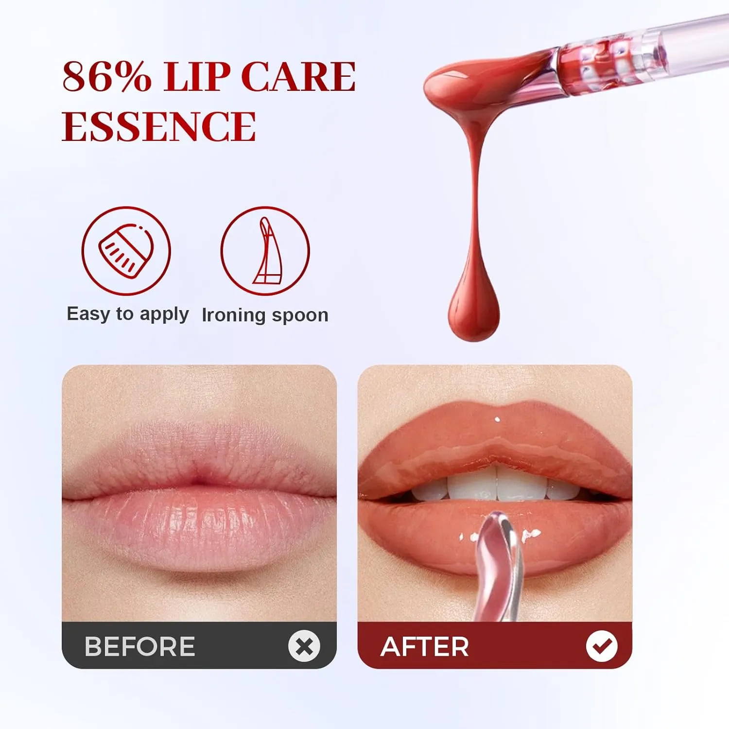 Ice Watery Lip Gloss, 2025 Upgrade Ice Iron Tinted Lip Tint, Moisturizing Jelly Hydrating Lipgloss for Women, Nonstick Tinted Gloss Lip Oil, Transfer Proof Mirror Watery Lip Glaze (#10, One Size)