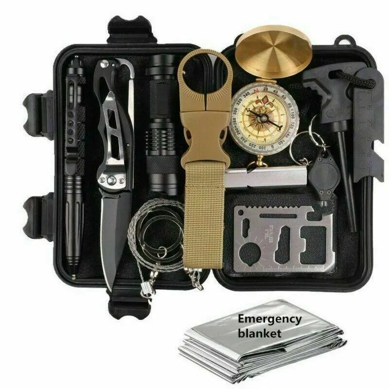 in Efficient returns Emergency Real-time Camping Safety 14 Survival And Gear Kit 1 Outdoor