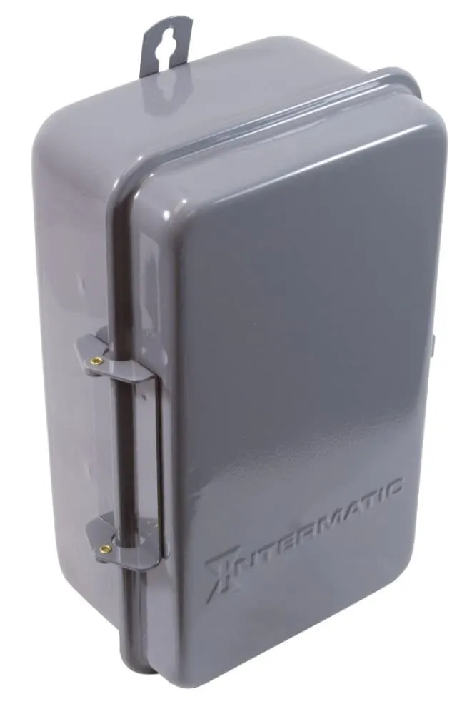 Intermatic 2T511Ga Electrical Box, 5 1/2" X 9 3/8" X 3 5/8" Steel Indoor/Outdoor Enclosure - Gray