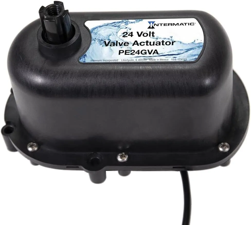 Intermatic PE24GVA 24V Compact Valve Actuator – Tool-Free Setup, Infinite Cam Adjustment, Weatherproof Design - Universal Compatibility for Pool & Spa Automation Systems