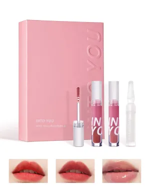 INTO YOU 3pcs Liquid Lipstick Velvet Matte Lip Gloss Lightweight Long Lasting Non Sticky Lip Glaze Waterproof Lip Tint Lip Stains Gift Set