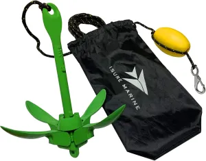ISURE MARINE Kayak Anchor Kits Portable Folding Grapnel Anchor Buoy Kit Canoe Kayak Raft Boat Sailboat Fishing 3.5 lbs Marine Rope for Small Boats, Kayaks Jet Ski (Red or Green)