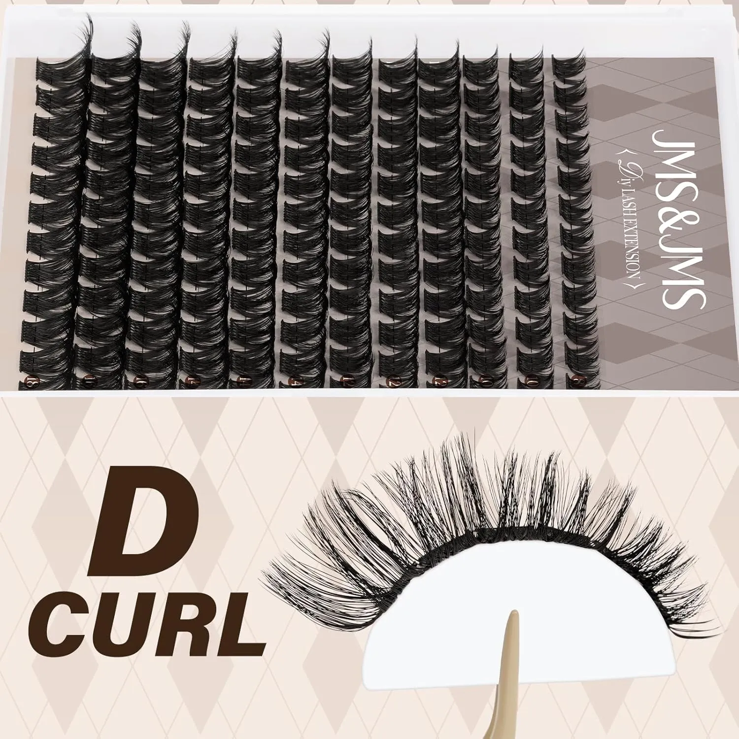 JMS&JMS Lash Clusters Kit 156 pcs Lash Extension Kit with Lash Bond and Seal Eyelash Applictor Lash Remover Eyelash Brush Lash Extension Kit for Beginner (MISS BELLA-8-18mix)