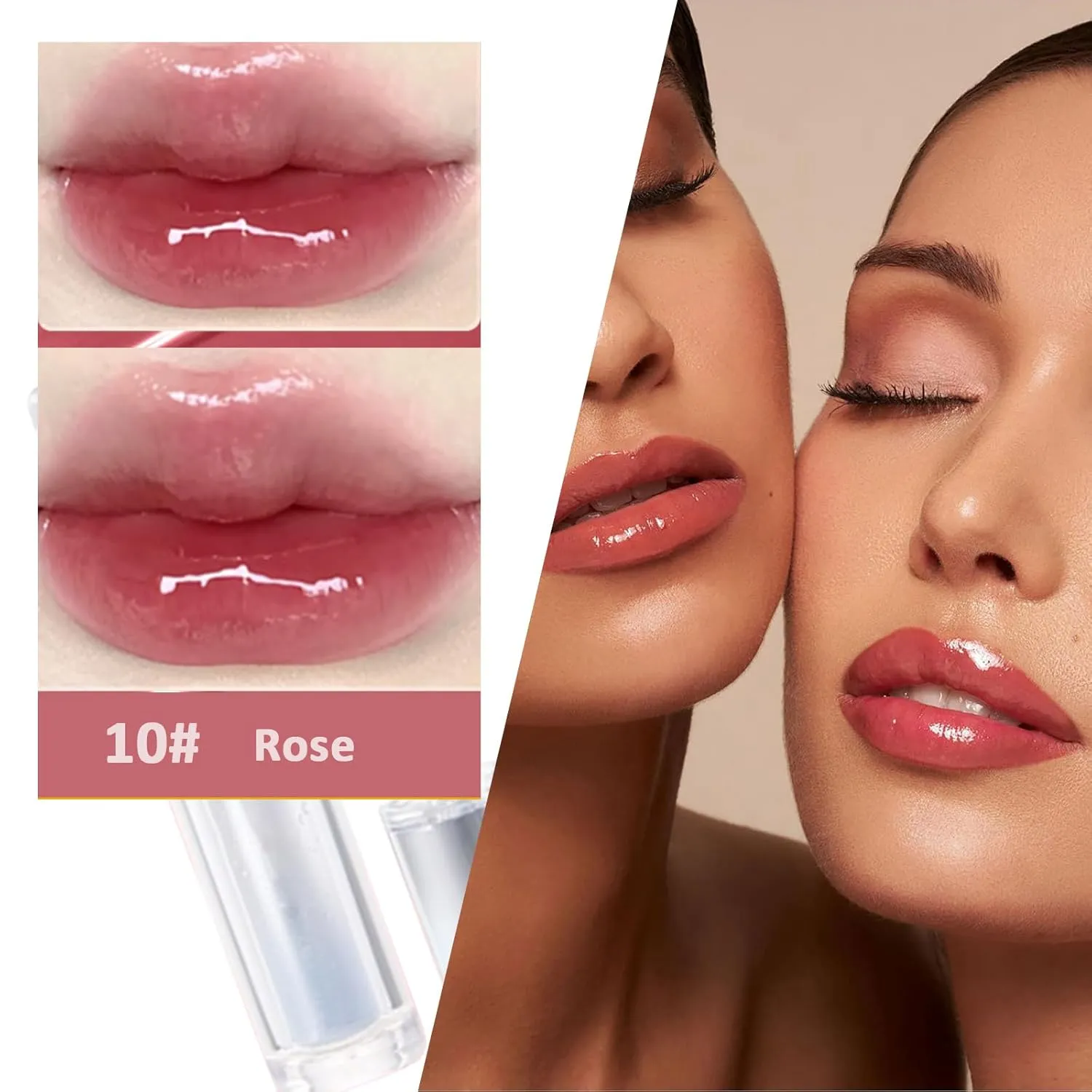 Judy Doll Lip Gloss, Judy Doll Ice Watery Lip Gloss, Judy Doll Lip Gloss Clear, Jelly Moisturizing Light Nonstick Tinted (05#)