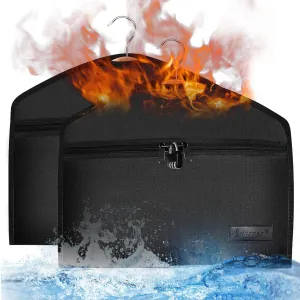 JUGREAT Fireproof Hanger Diversion Safe Bag with Lock, Hanger Safe for Valuables, Secret Safe Under Clothes with Compartment to Hide Items for Home or Travel Safe-2 Pack