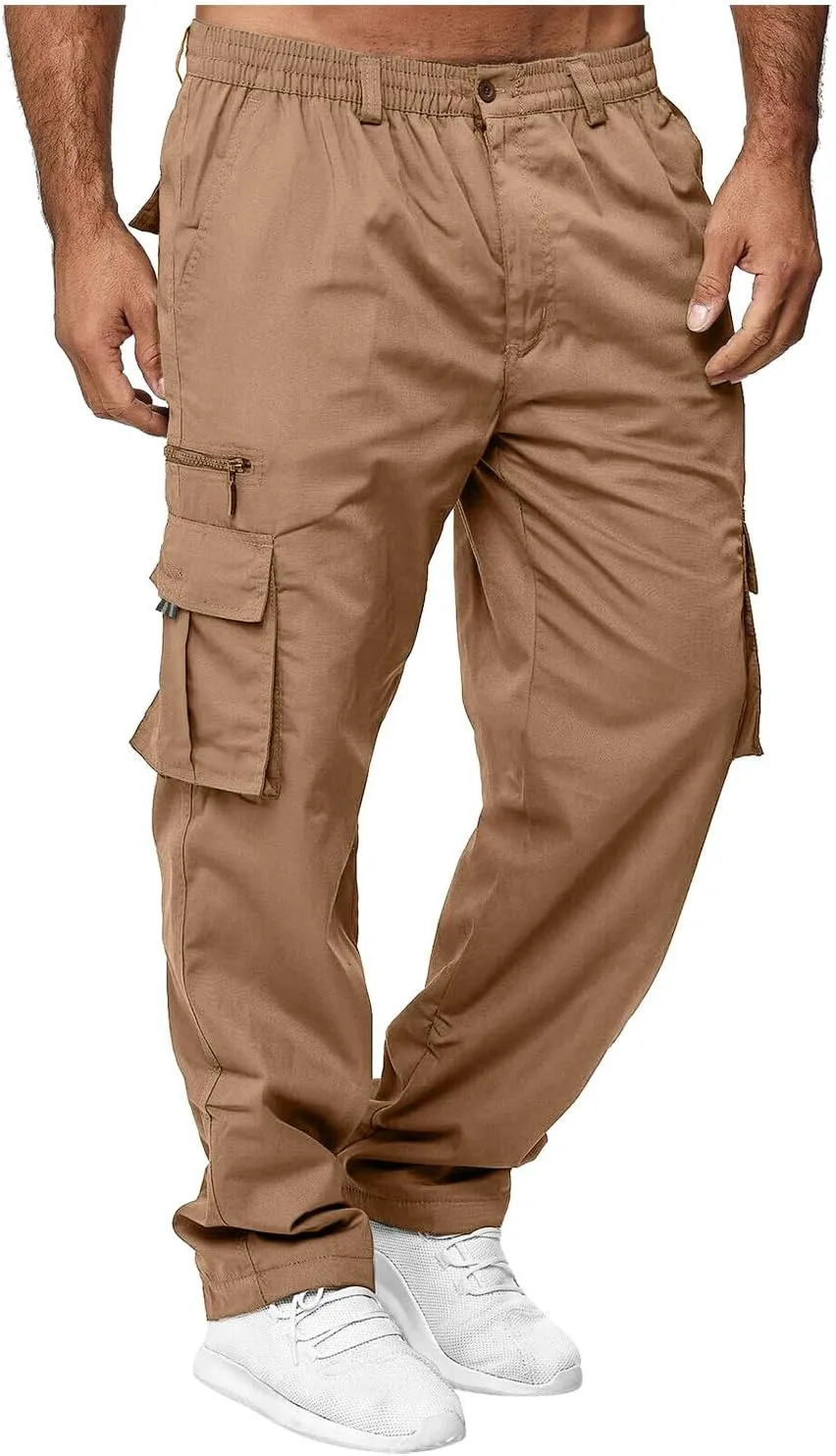 Julidostore Stretchmotions - Super Stretch Ice-Silk Comfort Cargo Pants Multi Pockets Outdoor Lightweight Hiking Jogger