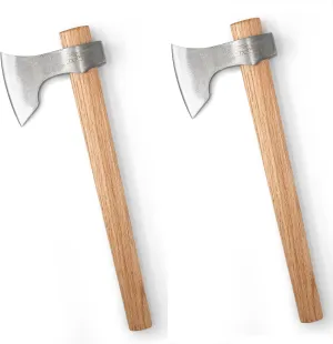 JXE JXO Throwing Tomahawks 2Pack, Throwing Axes 16.5" Hickory Handle - Forged Axes for Axe Throwing