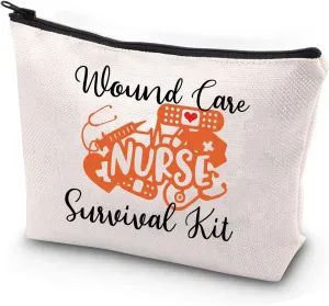 JYTAPP Wound Care Nurse Makeup Bag Wound Care Nurse Gifts RN Wound Nursing Department Wound Nurse Survival Kit Zipper Pouch Bag