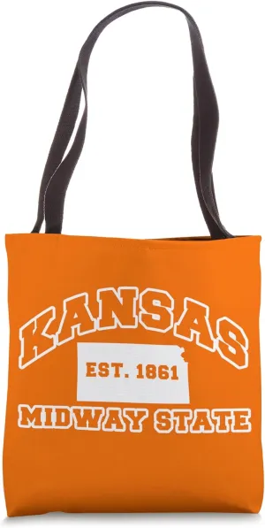 Kansas Souvenir Vacation The Midway State Est 1861 Adults Tote Bag