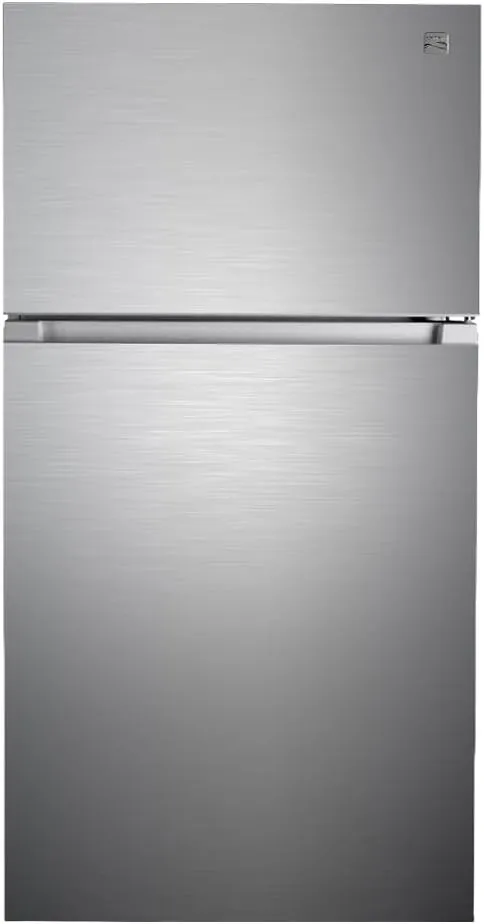 Kenmore 33 in. 20.5 cu. ft. Capacity Refrigerator/Freezer with Full-Width Adjustable Glass Shelving, Humidity Control Crispers, ENERGY STAR Certified, Fingerprint Resistant Stainless Steel
