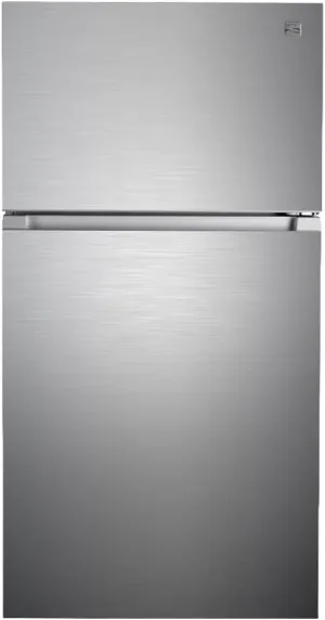 Kenmore 33 in. 20.5 cu. ft. Capacity Refrigerator/Freezer with Full-Width Adjustable Glass Shelving, Humidity Control Crispers, ENERGY STAR Certified, Fingerprint Resistant Stainless Steel