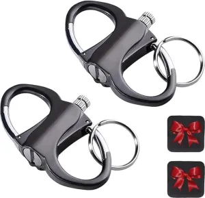 Key Chain Lighter Match, Keychain Lighter, Metal Keychains Lighters for Outdoor Car and Home, Metal Mini Waterproof Key Ring Lighterss, Reusable Survival Big Camper Keychains Lighters Stick(2PCS)