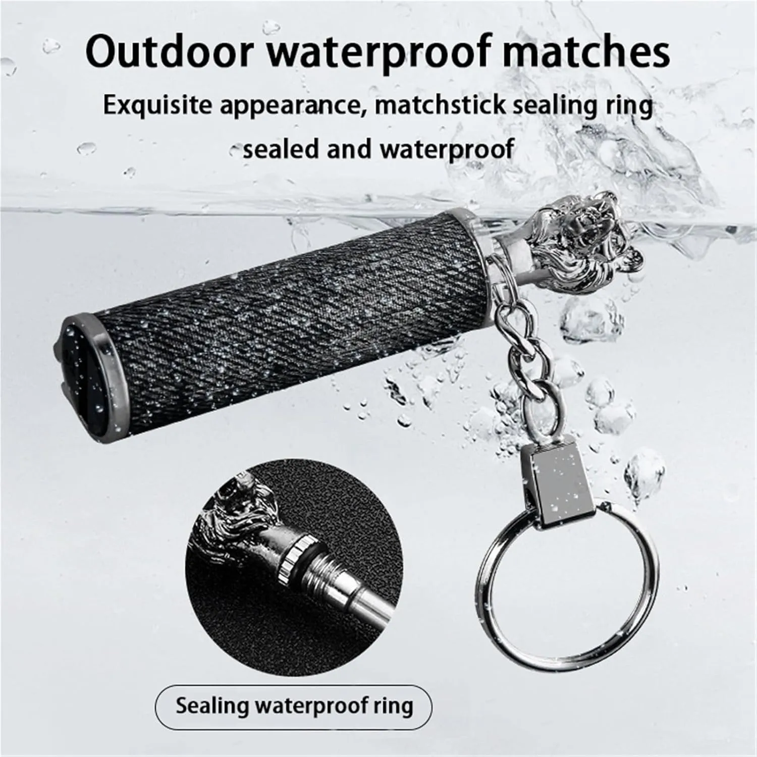 Keychain Kerosene Lighter, Vintage Embossed Match Lighter, Compact and Portable, Windproof and Waterproof, Suitable for Camping/Hiking (Kerosene not Included)(Copper1)