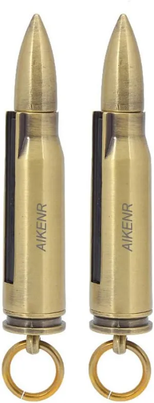 Keychain Matchstick Fire Starters, Waterproof Permanent Metal Match with Flint Matchstick, Portable Kerosene Refillable Lighter for Emergency Survival Gear