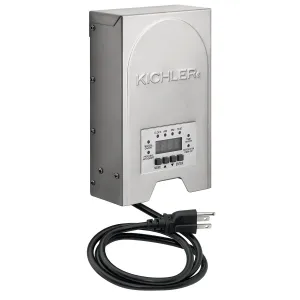 Kichler 200-Watt 12V/15V Multi-Tap Low Voltage Landscape Lighting Transformer with Digital Timer - Programmable, Weatherproof, ETL Listed - Stainless Steel Box