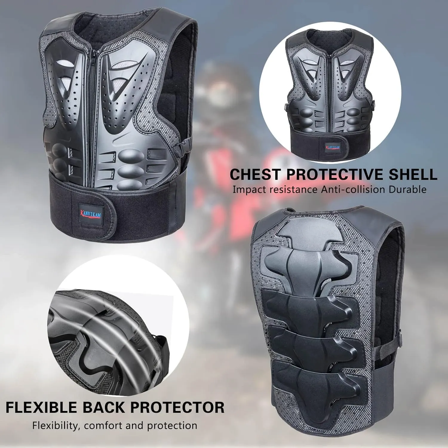 Kids Motocross Vest for Dirt Bike ATV Skateboard,Children Body Armor Protection with Knee Pads Eblow Pads for Cycling Skating