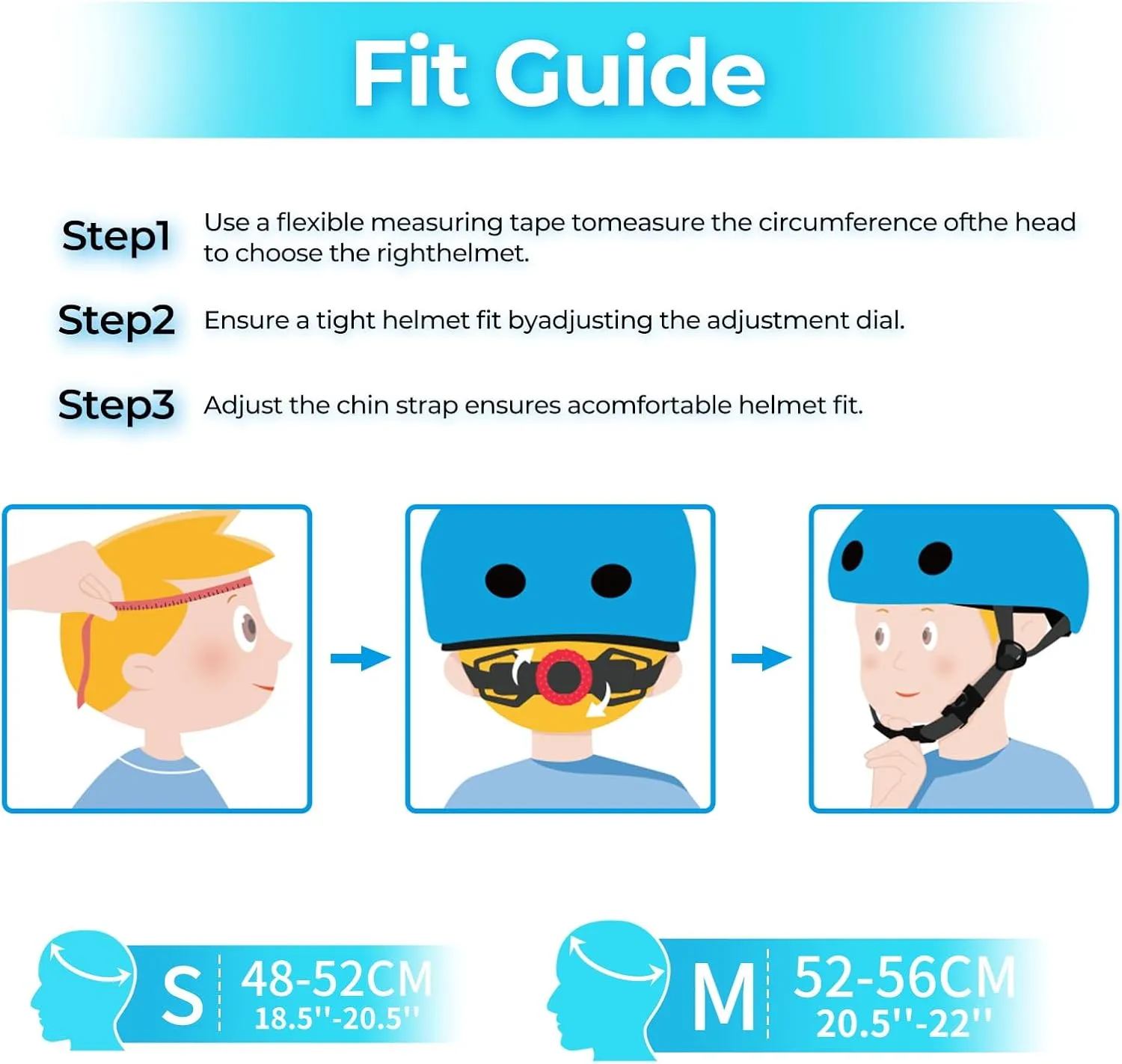 Kids Youth Bike Helmet - Lightweight and Safe Helmet for Boys and Girls Toddler, Adjustable Multi-Sport Helmets for Skateboard Skate Scooter