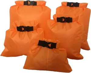 Kisangel 5 Piece Waterproof Rafting Bag Set Multifunctional Dry Storage Pouch for Kayaking Camping Boating 1.5l 2.5l 3.5l 4.5l 6l