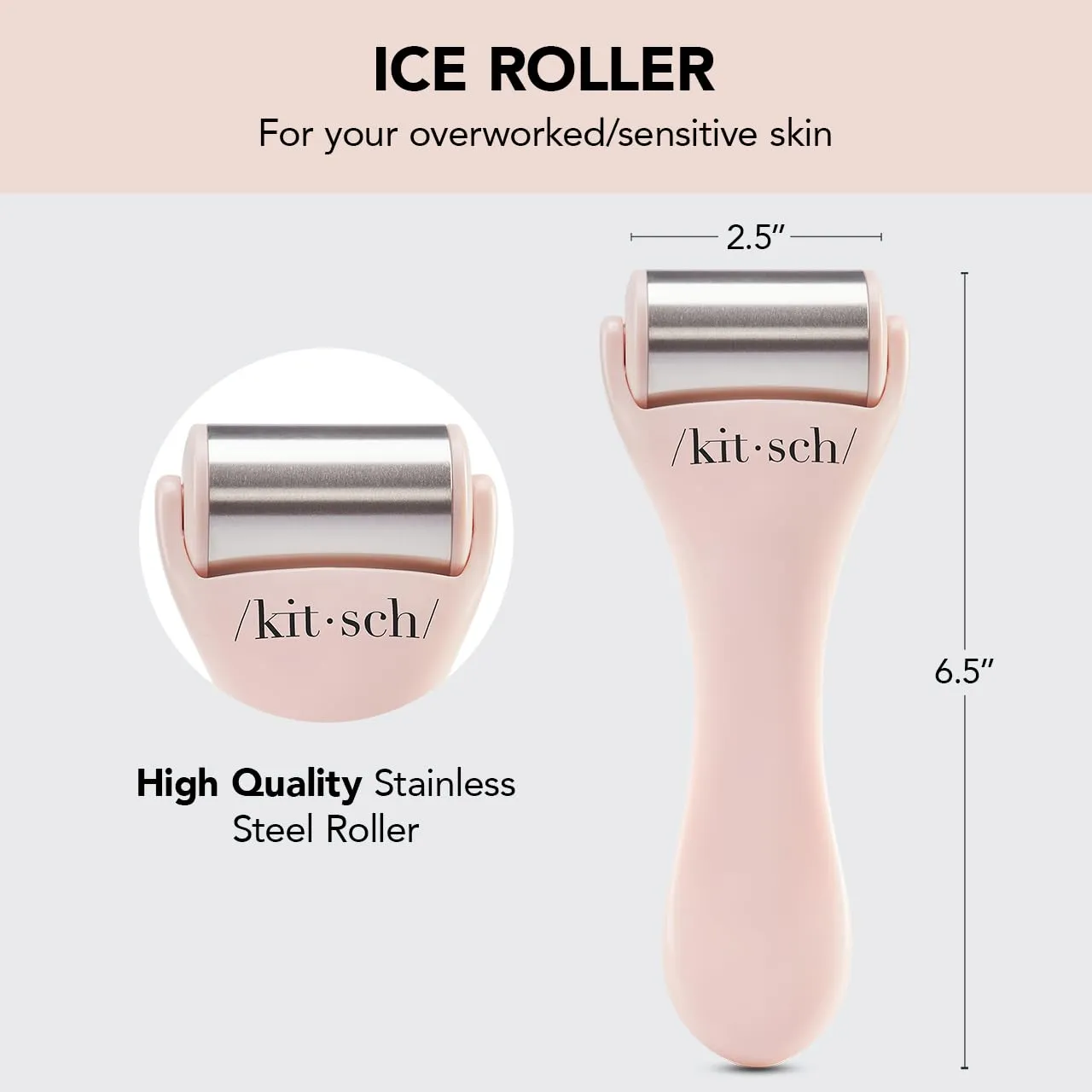 Kitsch Ice Roller for Face - Stainless Steel Ice Face Rollers for Women - Soothes Facial Puffiness, Sore Muscles, and Headaches | Self Care Gifts for Women - Terracotta