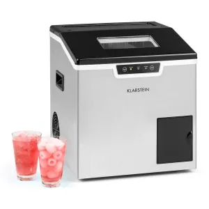 Klarstein Ice Maker for the Home, 3L Capacity, Quickly Manufactures Up to 20 kg of Crushed Ice Cubes, Ice Maker with Safety Alarm and Self-Cleaning