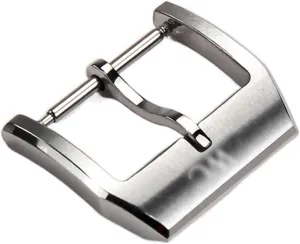 KLVN 18mm Watch Buckle 316L Stainless Steel Pin Tang Buckle Brushed Watch Clasp For IWC Watch Band Strap Tang Buckle