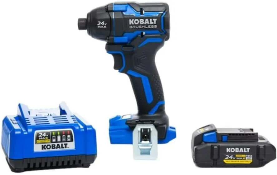 Kobalt XTR 24-Volt Max 1/4-in Variable Speed Brushless Cordless Impact Driver (1-Battery Included)