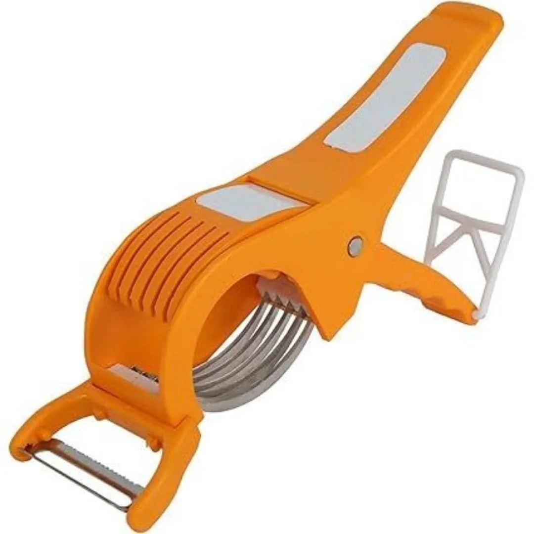 Kuber Industries Plastic 2 in 1 Vegetable & Fruit Multi Cutter