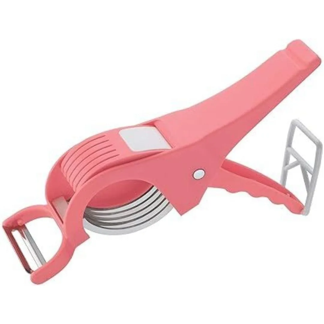 Kuber Industries Plastic 2 in 1 Vegetable & Fruit Multi Cutter