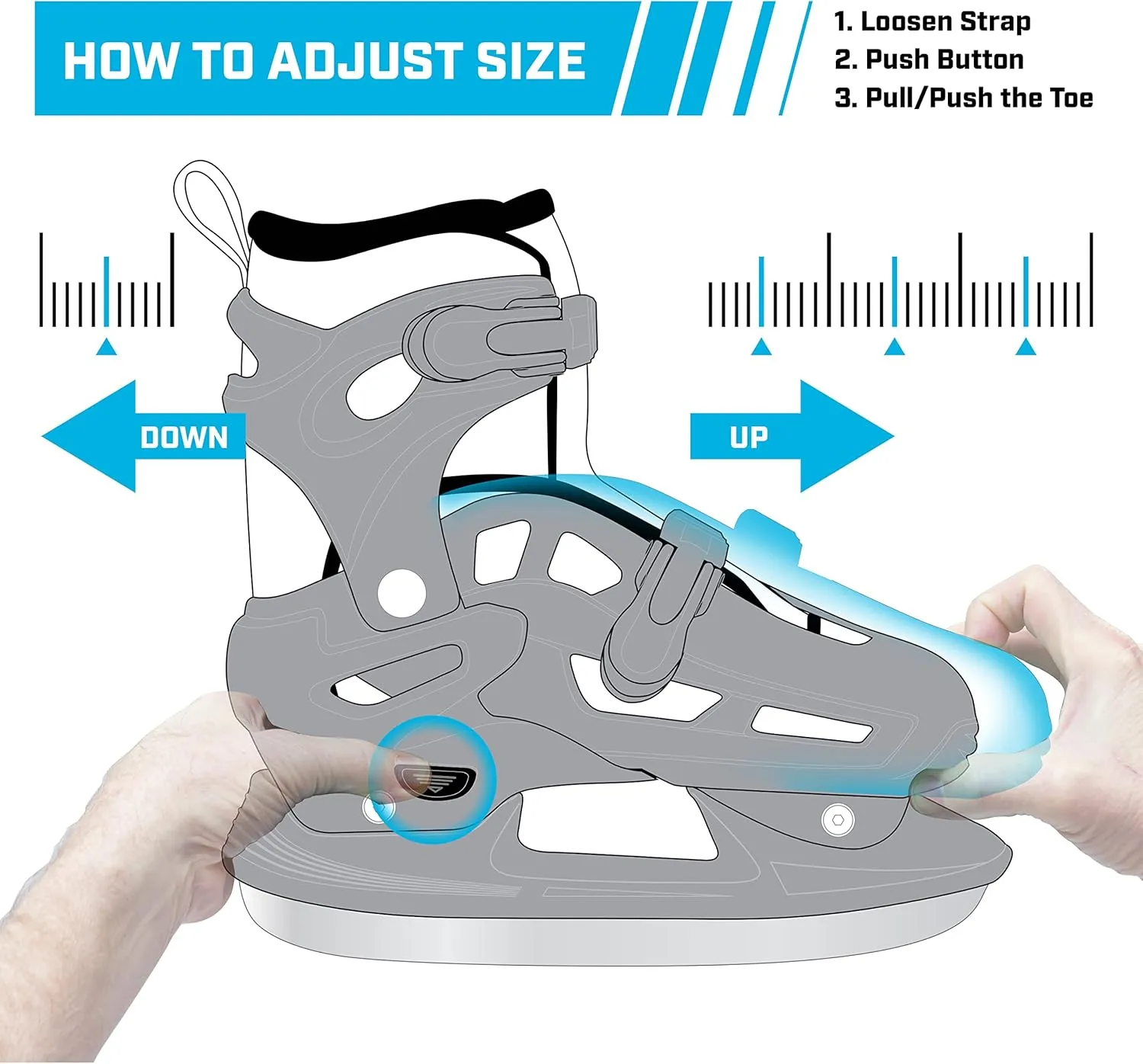Lake Placid Boys Nitro 8.8 Adjustable Ice Skates