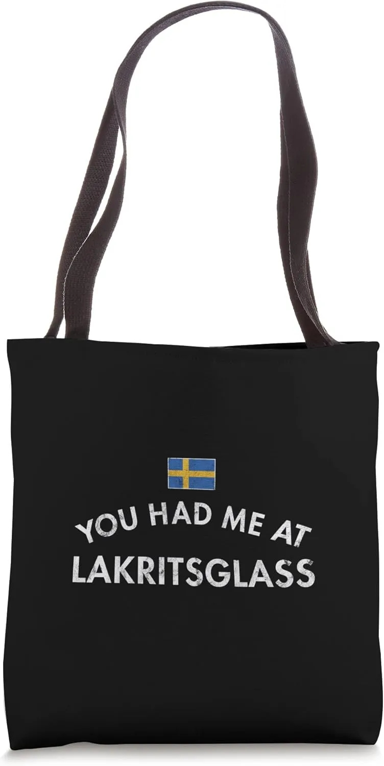 Lakritsglass Licorice Ice Cream Sweden Candy Sweet Salty Fun Tote Bag