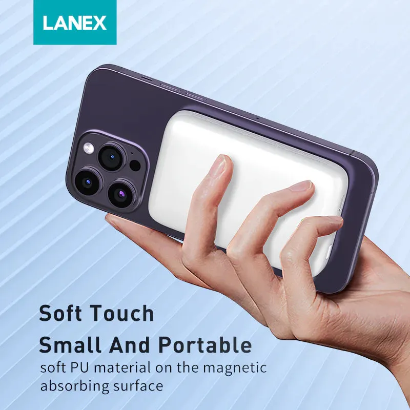Lanex Mini Magnetic Fast Charging Power Bank 5000mAh