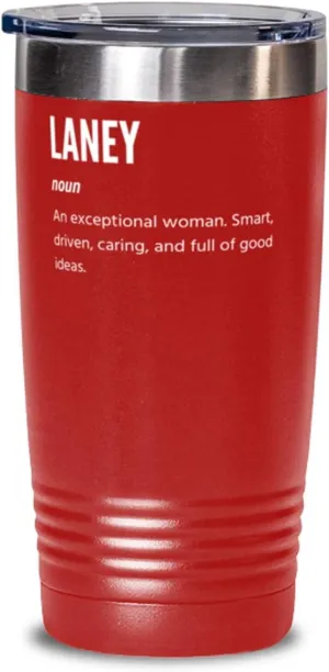 Laney Definition Noun An Exceptional Woman, Tumbler Mug 20oz, Red