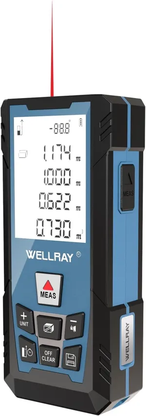 Laser Measuring Tool 500Ft Laser Measurement Tool with Angle Finder 150M Laser Distance Meters Accuracy ±1.5MM Square Footage Measure with Electronic Horizontal Calibration Indoor Easy Read