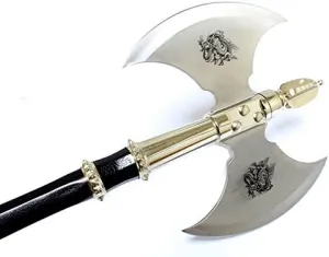 Lastworld Medieval Stainless Steel Double Blade Axe Sharp
