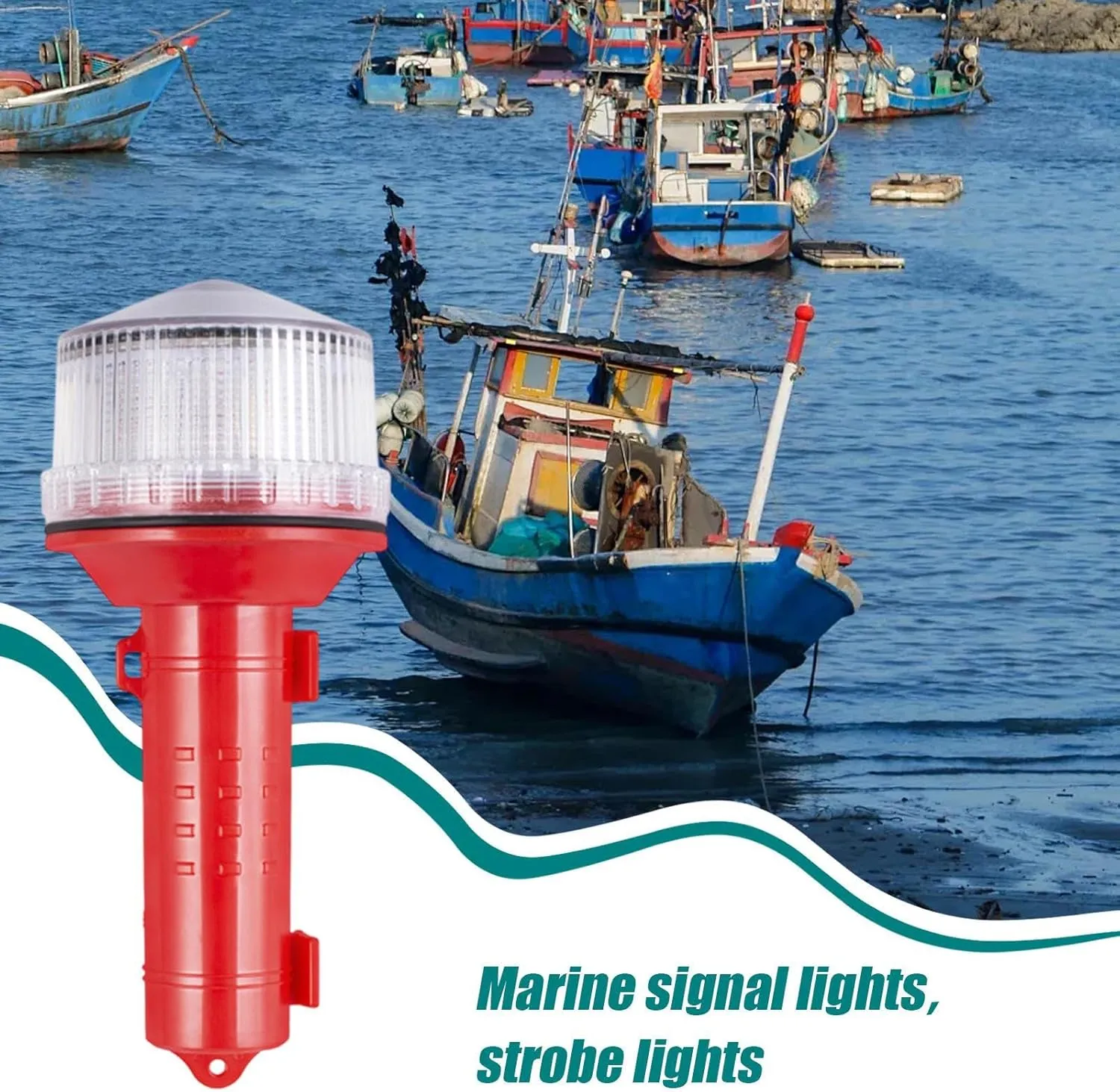 LED Marine Beacon - Survival Flare, Floating Strobe | Battery-Powered Emergencyy Blinker for Maritime Security, Ensuring High Visibility in Dark Or Stormy Weather While Navigating Pontoons, Sailing