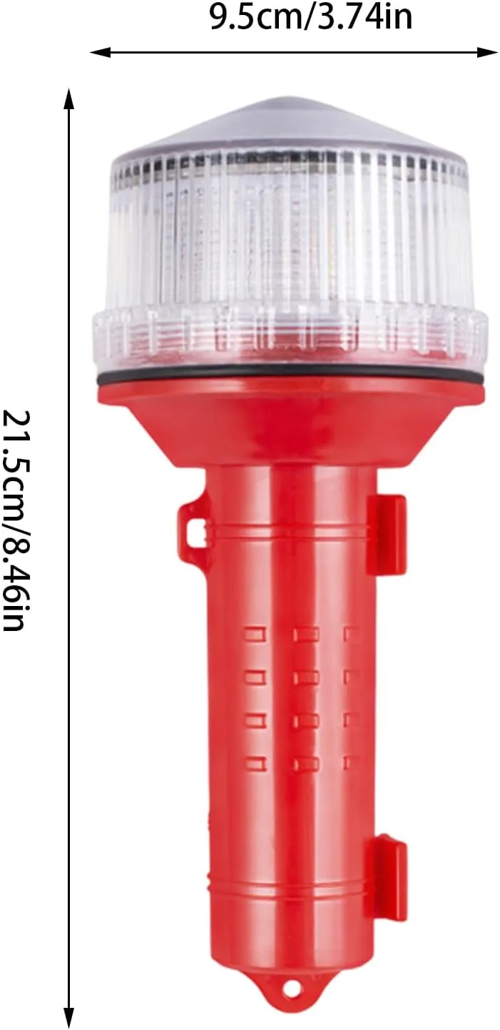 LED Marine Beacon - Survival Flare, Floating Strobe | Battery-Powered Emergencyy Blinker for Maritime Security, Ensuring High Visibility in Dark Or Stormy Weather While Navigating Pontoons, Sailing