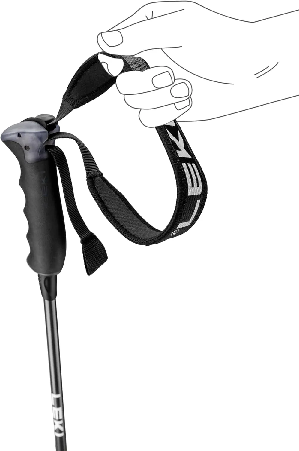 LEKI Neolite Carbon Lightweight Ski Poles for Downhill Skiing